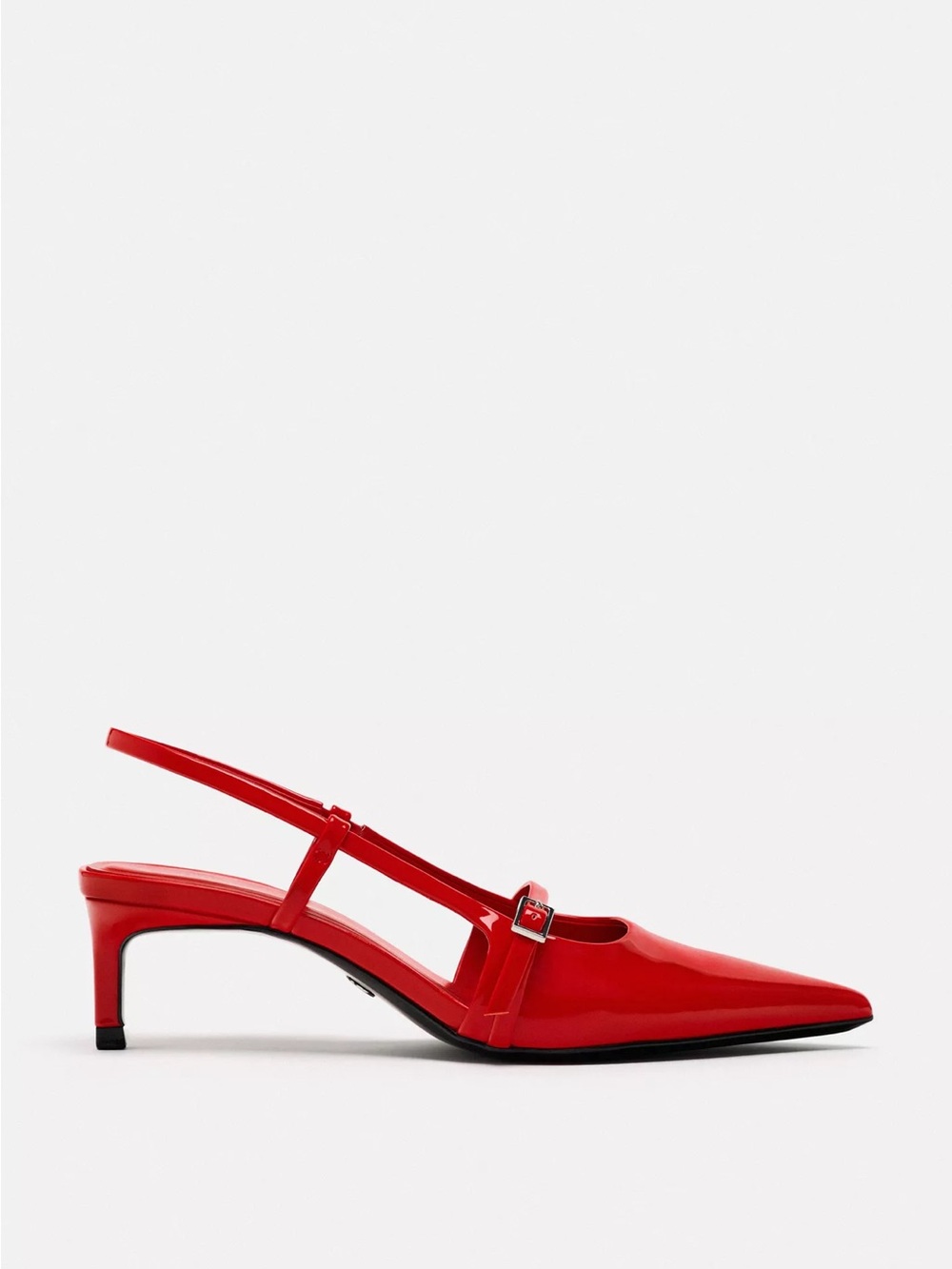 Zara strappy sling back kitten heels